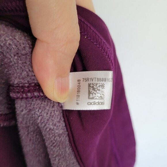 Adidas Purple Pink Long Sleeve Pullover Mock Neck Layering Top Size Small - Picture 9 of 11